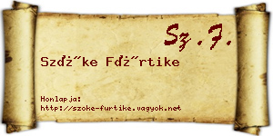 Szőke Fürtike névjegykártya